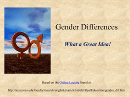 Gender Differences - Mount Vernon Nazarene University