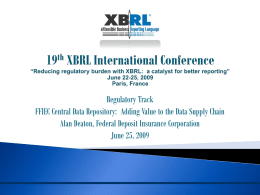 16th XBRL International Conference
