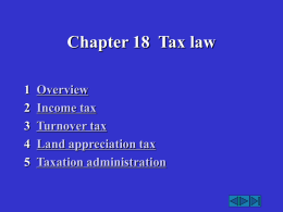 Chapter 18 Tax law