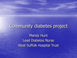 Community diabetes project