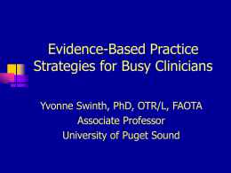EBP Strategies for Busy Clinicians