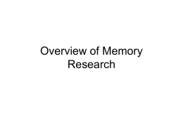 Memory - University of California, Irvine