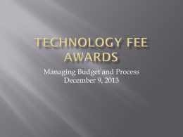 Technology Fee - University of Central Florida