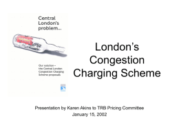 London’s Congestion Charging Scheme