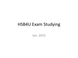 HSB4U Exam Studying