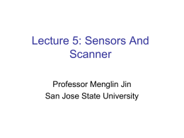Lecture 3: Sensors