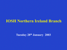 IOSH Northern Ireland Branch - Health and Safety Strategists