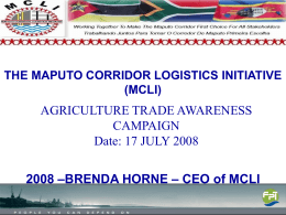 FRESH PRODUCE TERMINALS - Department of Agriculture