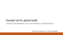 Swedish aid for global health