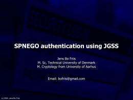 SPNEGO authentication using JGSS
