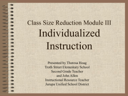 Individualized Instruction - Home