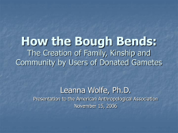 How the Bough Bends: The Creation of Family and Kinship by