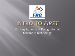 Intro to FIRST