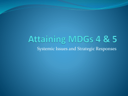 Attaining MDGs 4