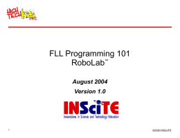 FLL Programming 101 RoboLab™