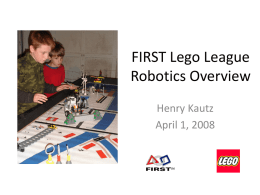 FIRST Lego League Robotics Overview