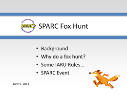 SPARC Fox Hunt