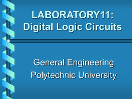 LABORATORY 9 Digital Logic Circuits