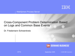Cross-Component Problem Determination Based on Logs and