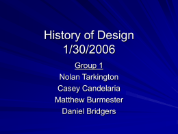 History of Design 1/30/2006