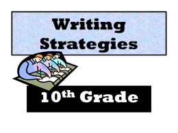 Writing Strategies - Twin Rivers Unified School District