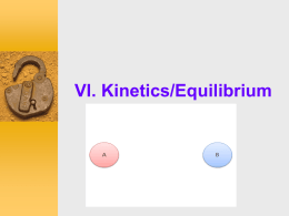 VI. Kinetics/Equilibrium