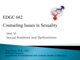 EDGC 682 Counseling Issues In Sexuality