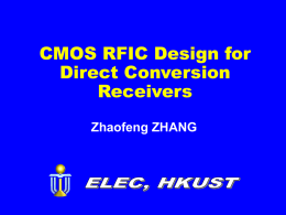 CMOS RFIC Design - Hong Kong University of Science and