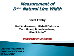 STUDY OF D* NATURAL LINE WIDTH