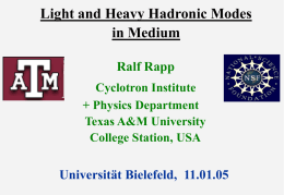 Light and Heavy Hadrons in Medium - uni
