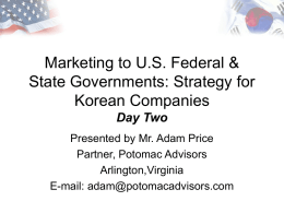 Marketing to U.S. Federal & State Governments: Strategy