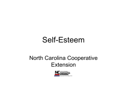 Self-Esteem - North Carolina Cooperative Extension