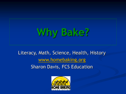 Why Bake? - Home Baking Association