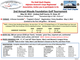 Maude Foundation Golf Tournament – 1 June 2011 Lindsey
