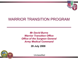 WARRIOR TRANSITION PROGRAM