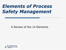 3. Elements of Process Safety Management