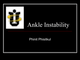 Ankle Sprain - Athletic Training at Iowa