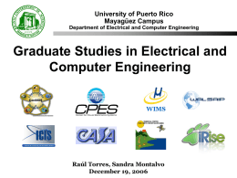 Graduate Studies in Electrical and Computer Engineering