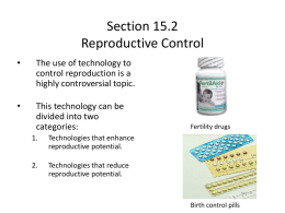 Section 15.2 Reproductive Control