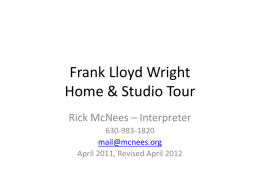 Frank Lloyd Wright Home & Studio Tour