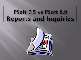 7.5 vs 8.9 Reports and Inquery