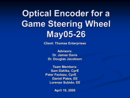 Optical Encoder for a Game Steering Wheel May05-26
