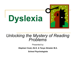 Dyslexia - Clarksville-Montgomery County School System