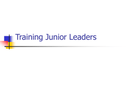 Training Junior Leaders