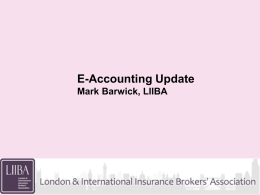E-Accounting Introduction Mark Barwick, LIIBA