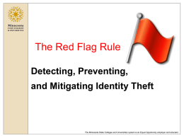The Red Flag Rule - Minnesota State Colleges and Universities