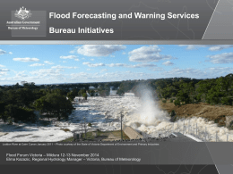 Australian Bureau of Meteorology Flood Forecasting and