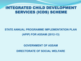 INTEGRATED CHILD DEVELOPMENT SERVICES(ICDS) SCHEME