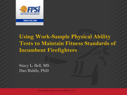 Using Work-Sample Physical Ability Tests to Maintain