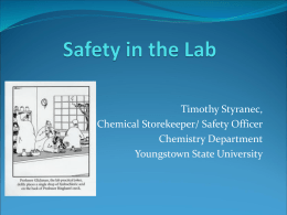 Safety for Chemistry Laboratoir